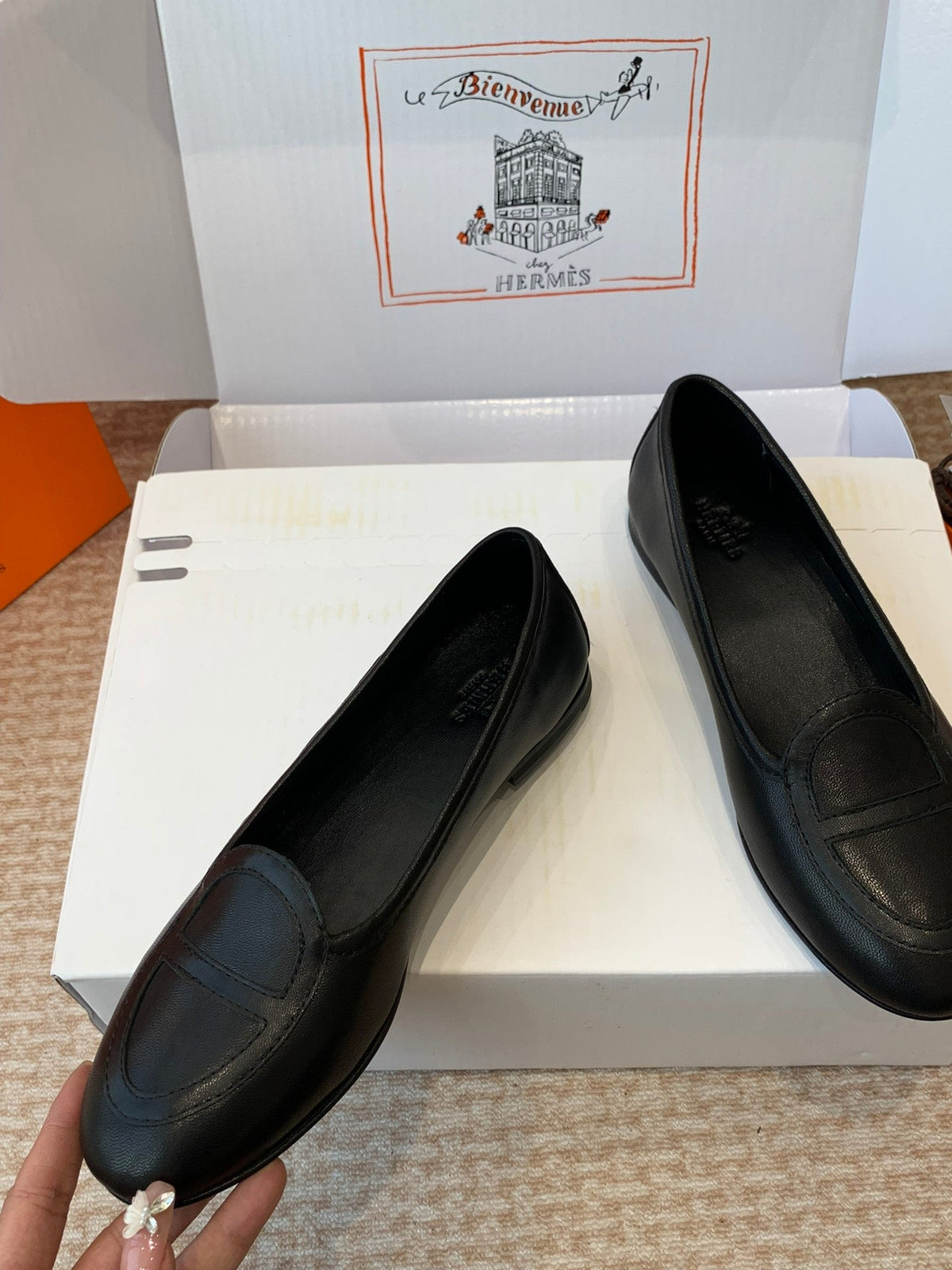 HM Julia Loafer In Black Lambskin 997929