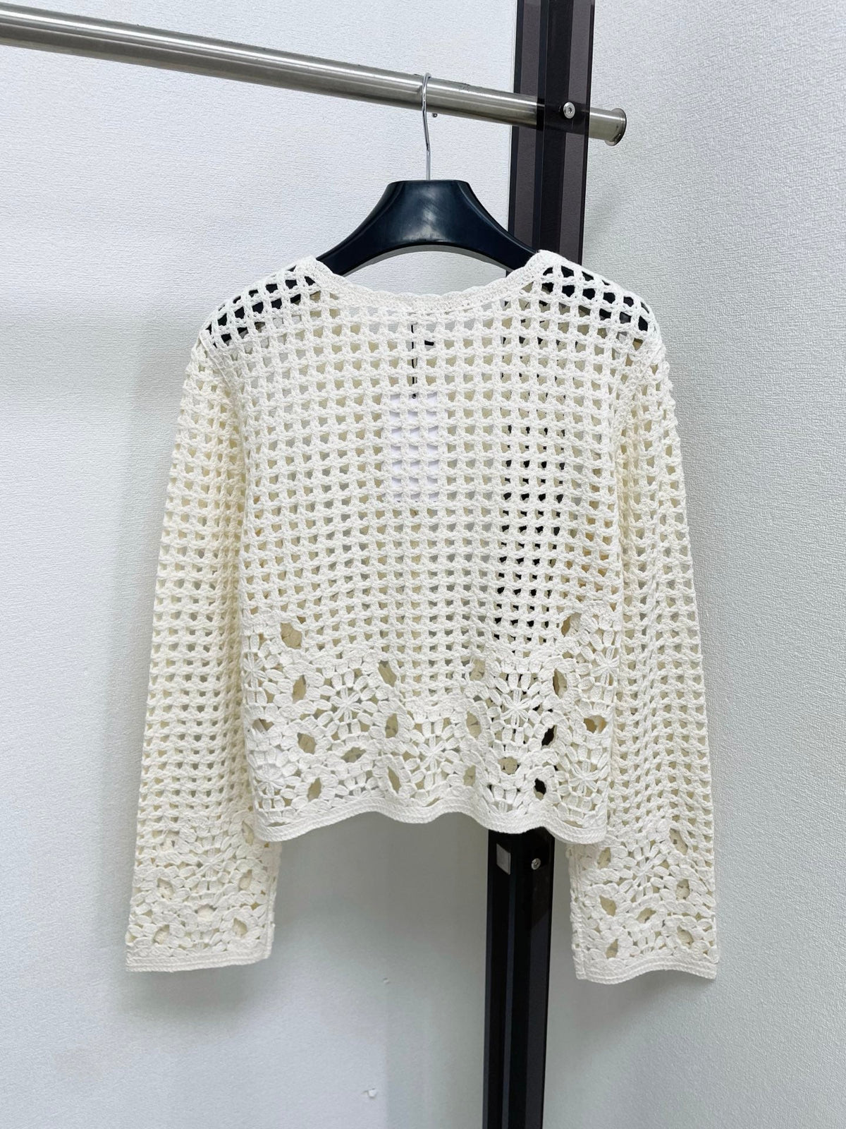 Celine 2026 Long-sleeved Cardigan Wool Cotton 413793