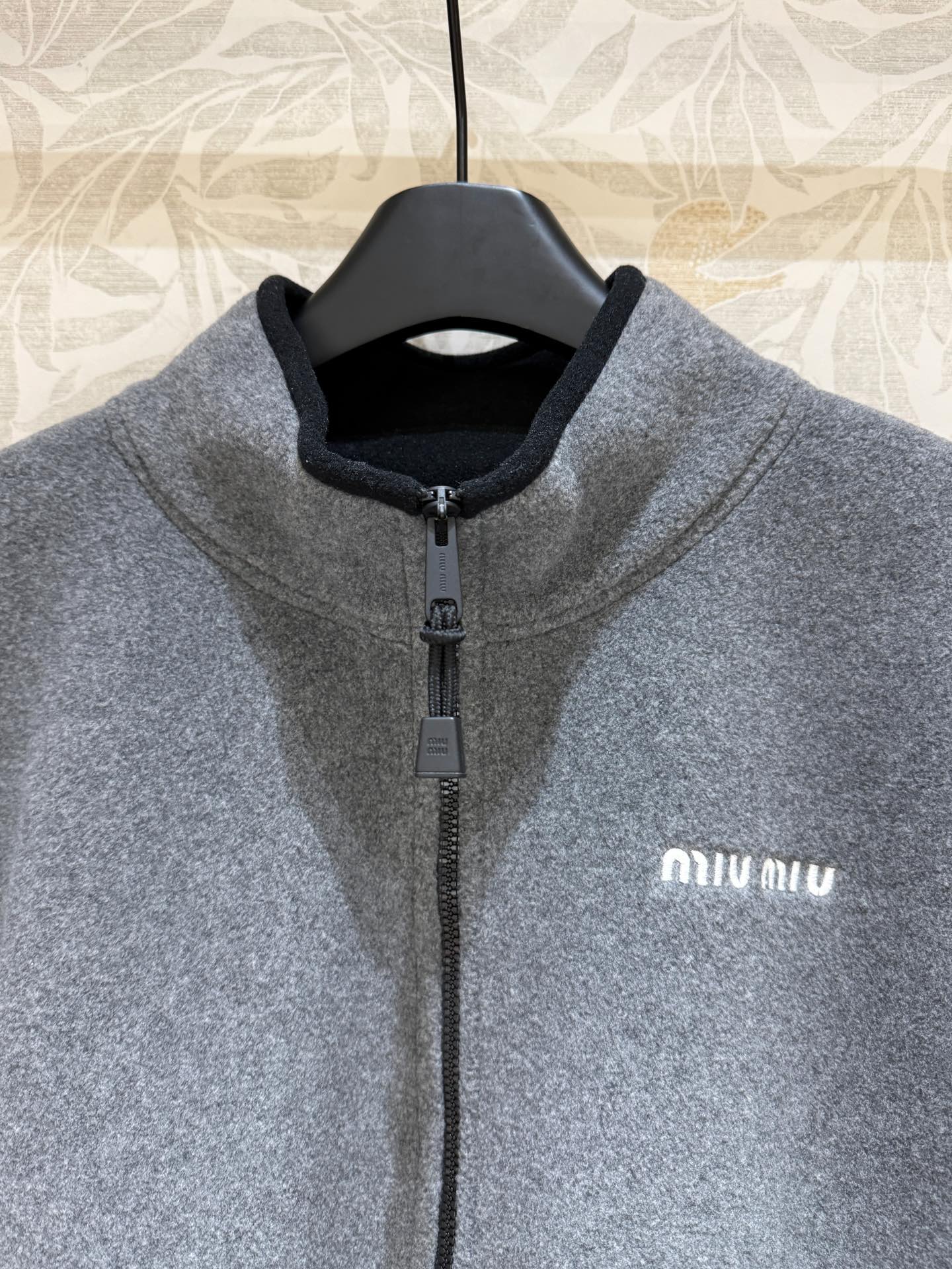 Miu Miu Polar Fleece Vest Gray Polyester