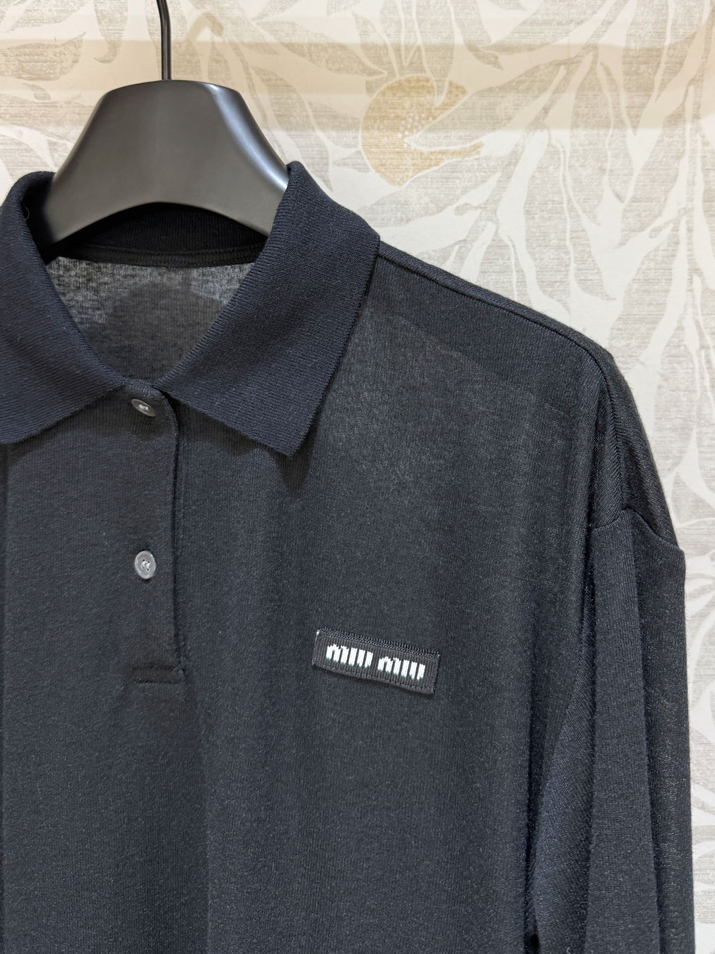 Miu Miu Polo Shirt Black Cotton