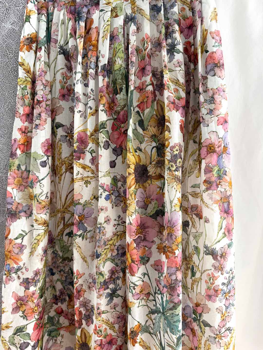 CD Colorful Floral Skirt Multicolor Cotton