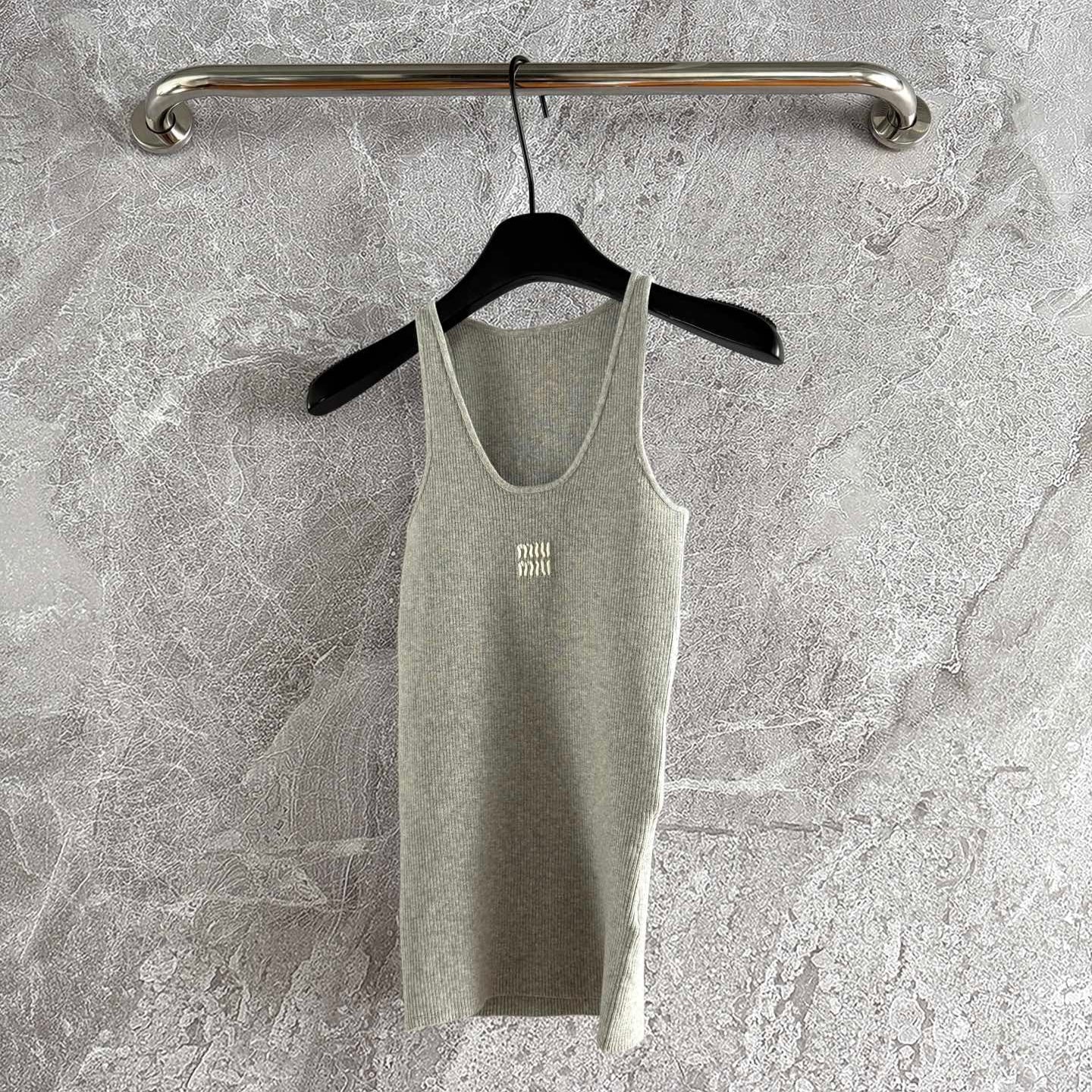 Miu Miu Vest Gray Cotton