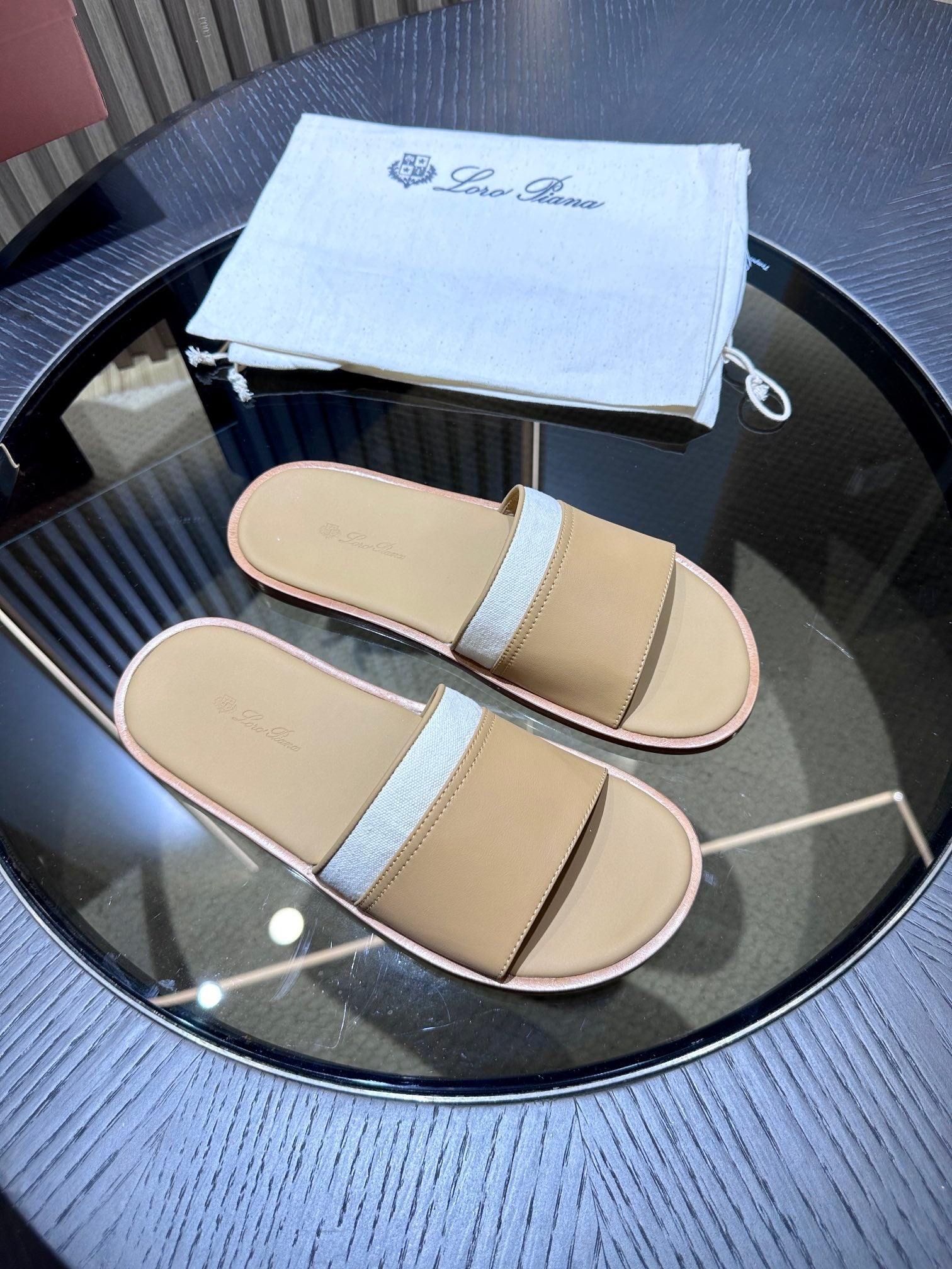LP SLIPPER PATHON TORTILLA CALFSKIN