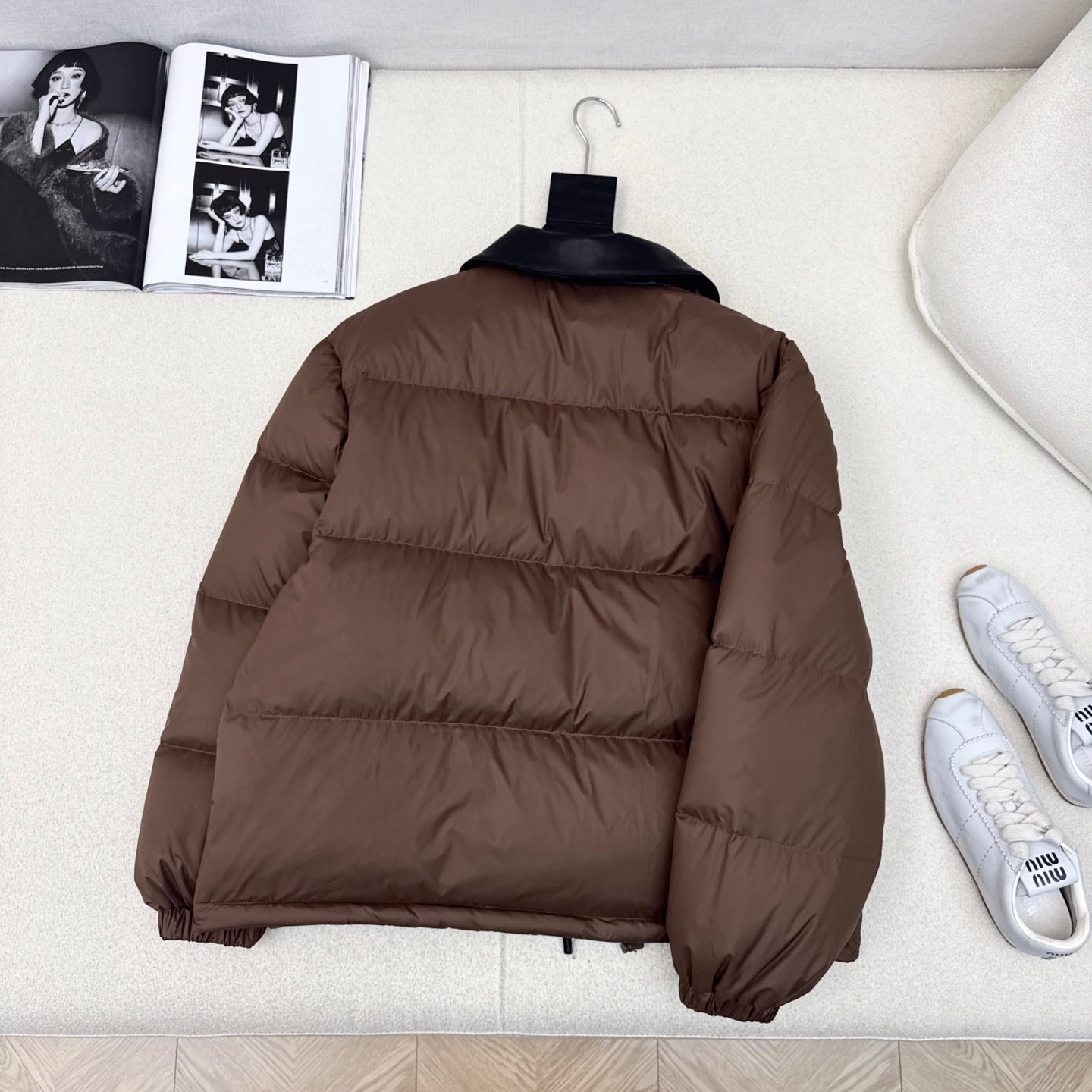 Miu Miu 25 Down Jacket Brown Polyester 298293