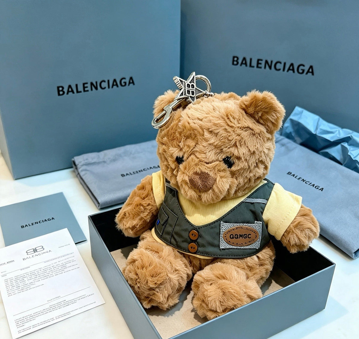 Balenciaga Brown Plush Bear Charm
