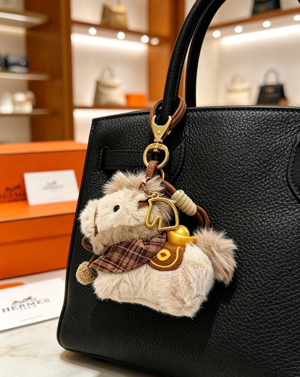 Hermes Wool Horse Charm