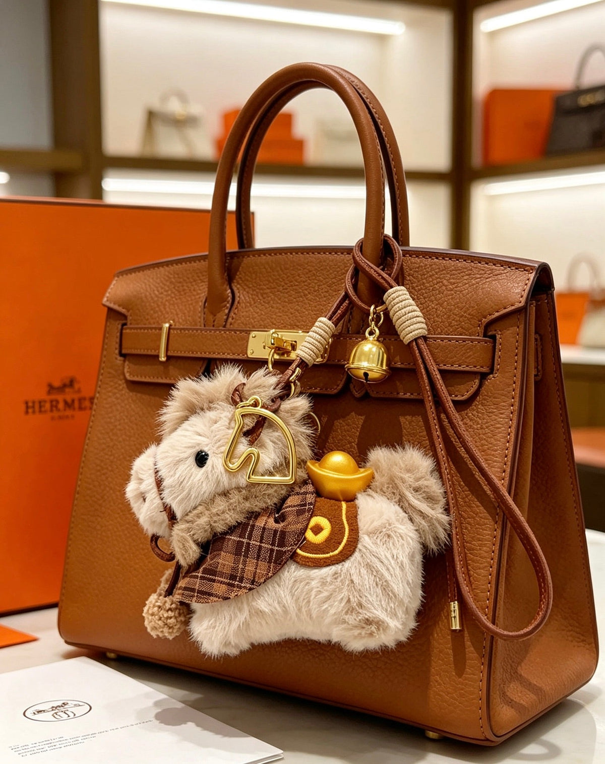 Hermes Wool Horse Charm
