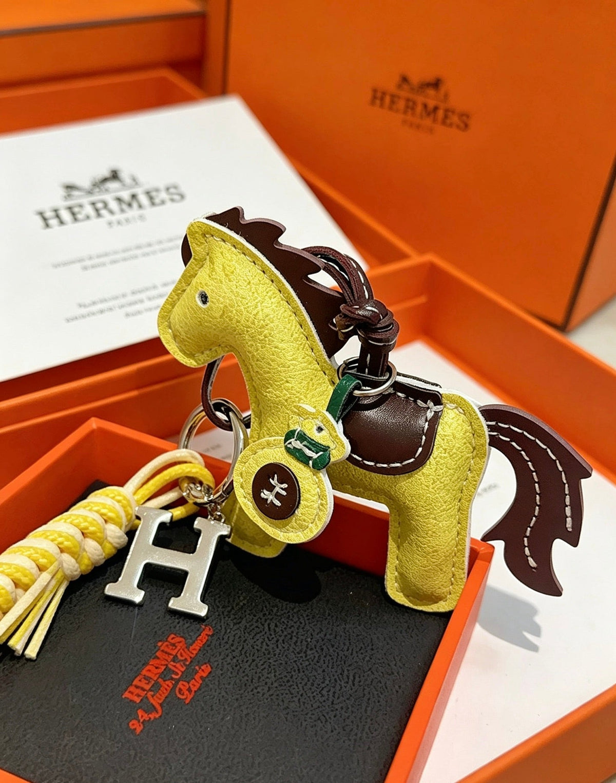 Hermes Yellow Horse Charm
