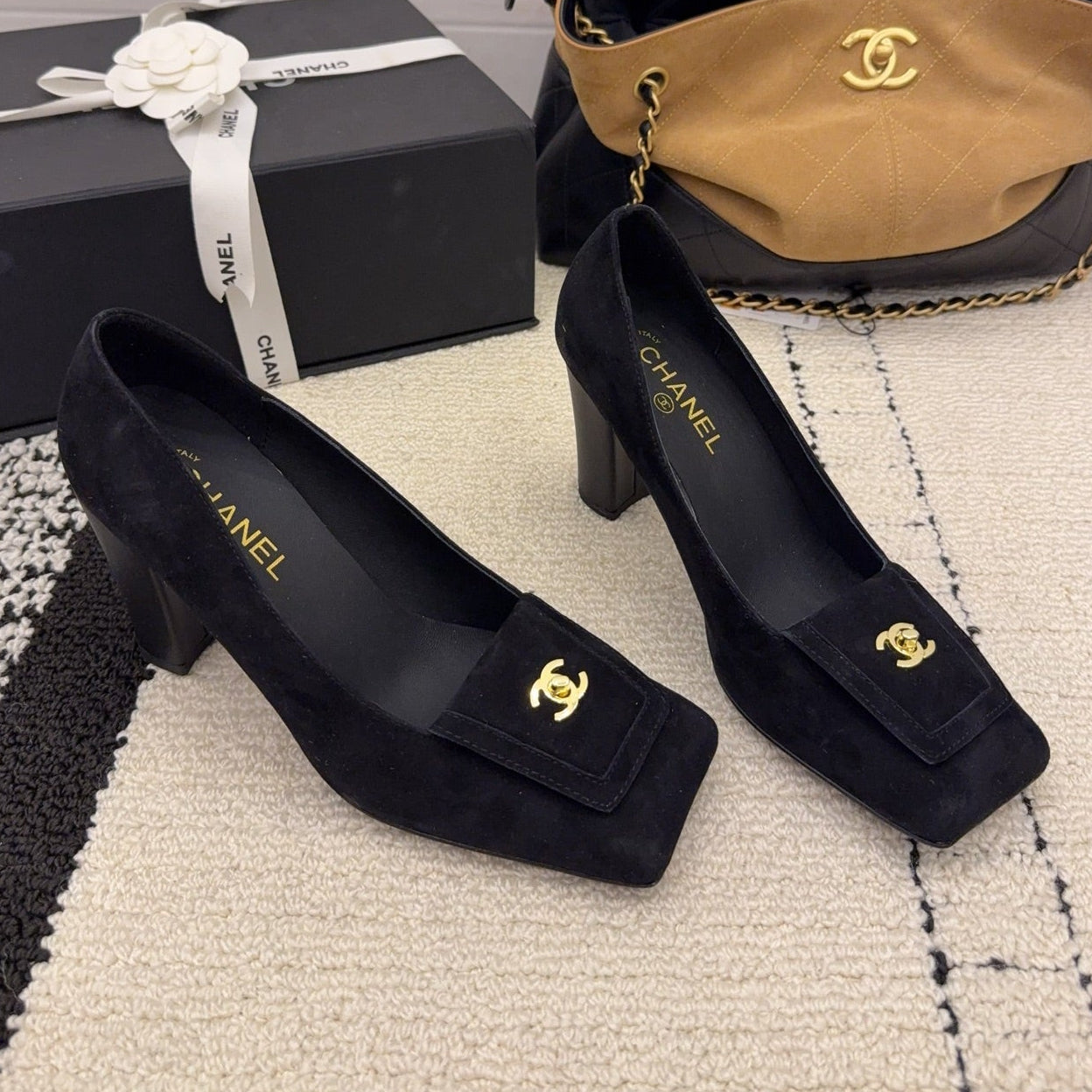 Chanel 2026 High Heel Pump Black Suede 547929