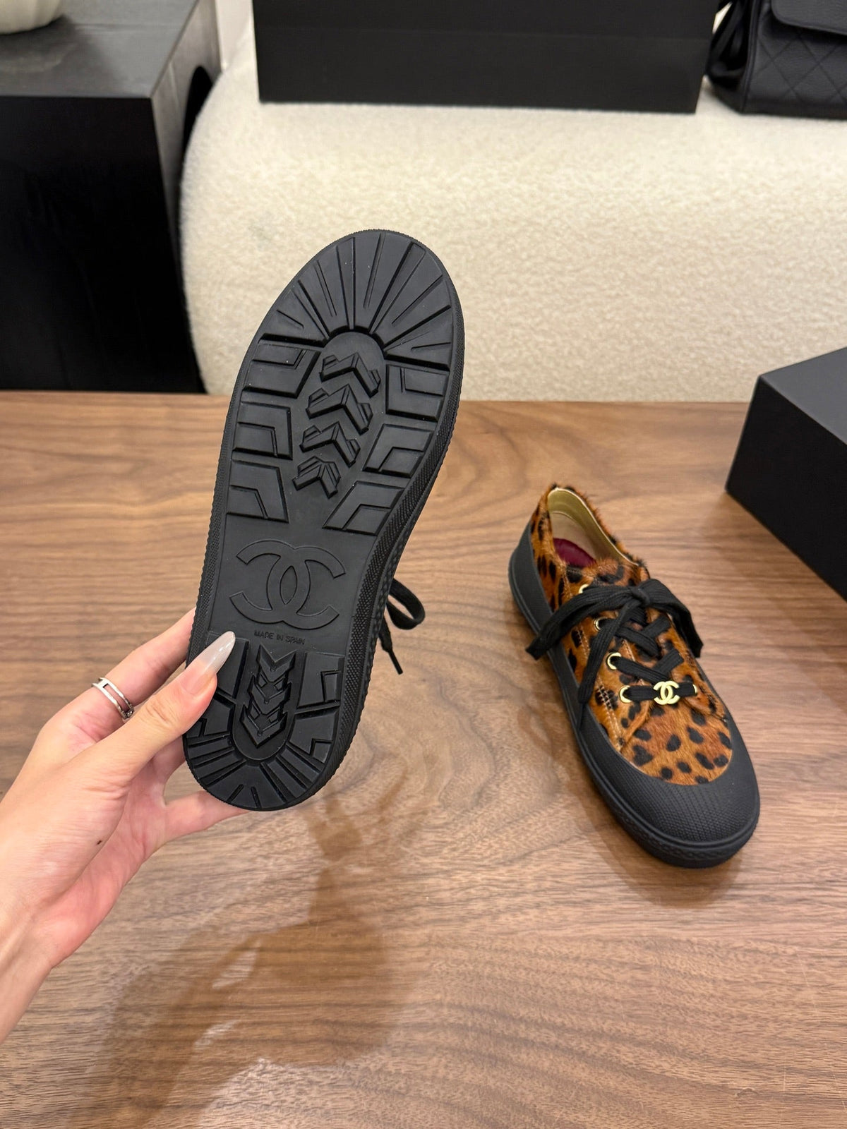 Chanel 2026 Rubber Toe Animal Sneakers Horsehair Leather 122691