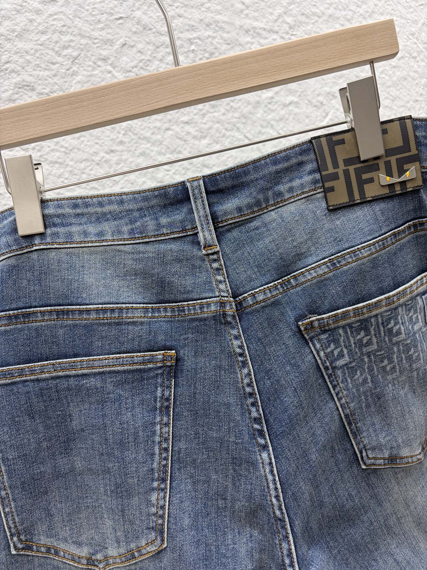 Fendi 2026 Men's Jeans Blue Denim 738153