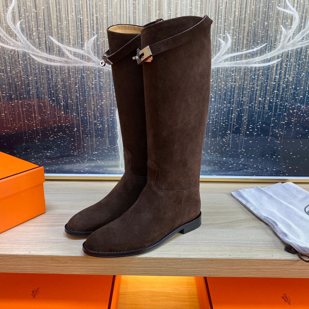 HM Jumping Boot In Chocolate Suede  987474