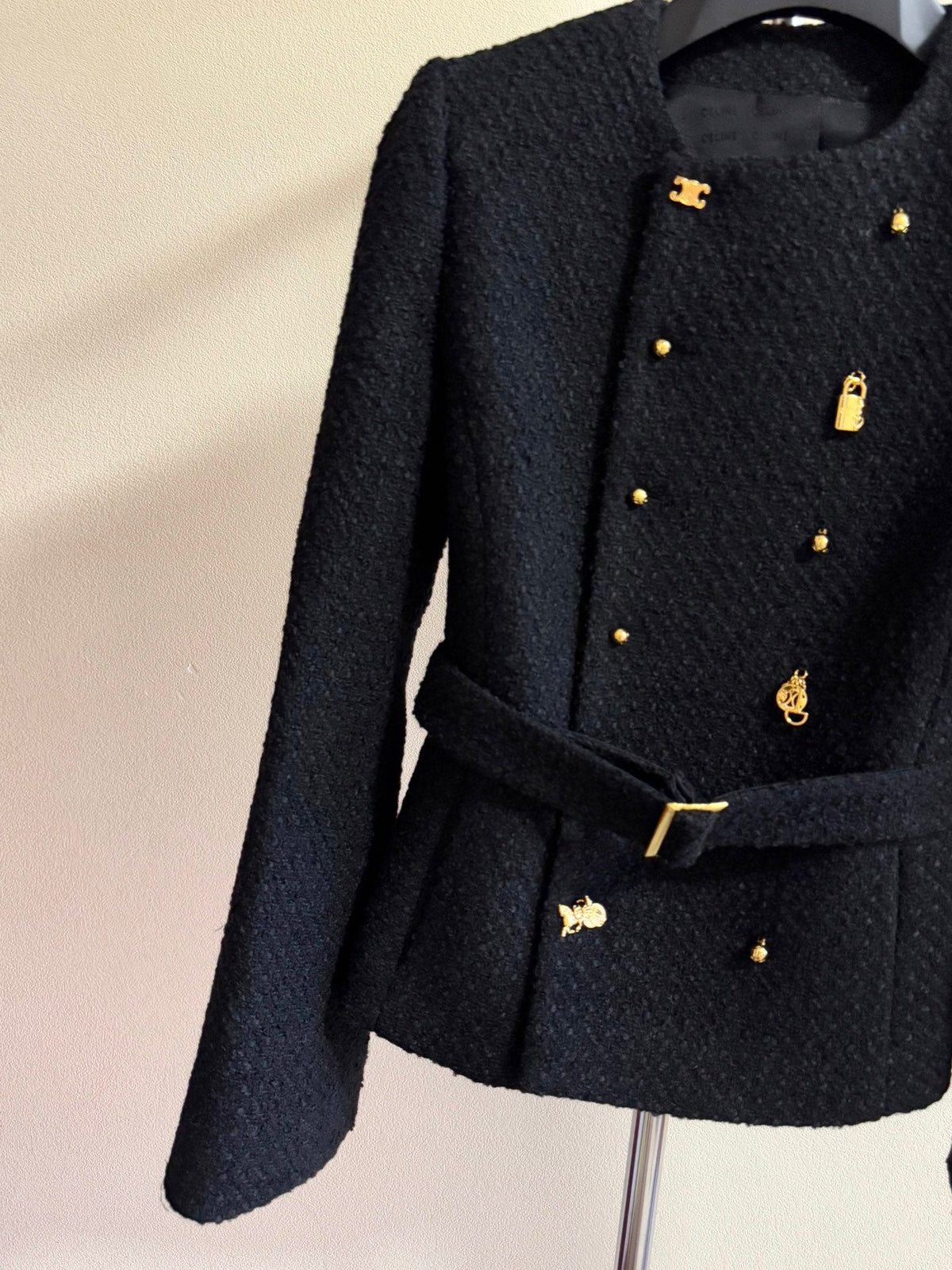 Celine 2026 Jacket Black Cashmere And Wool 792233