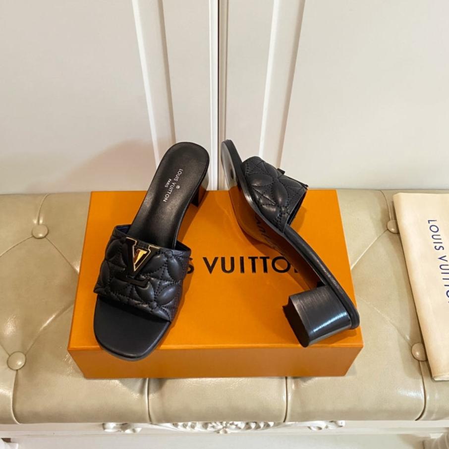 LV Neo Revival Mule 55mm Black Lambskin