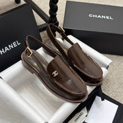 CC 25C Slingback Loafer Chocolate Patent Leather