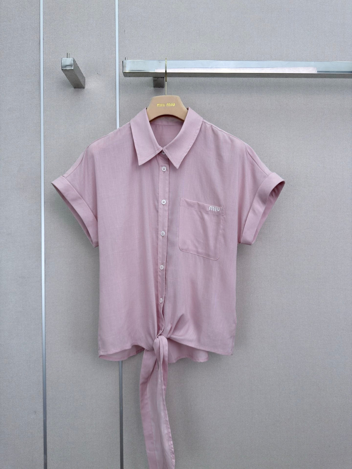 MiuMiu 2026 Short-Sleeved Shirt Tencel 636465