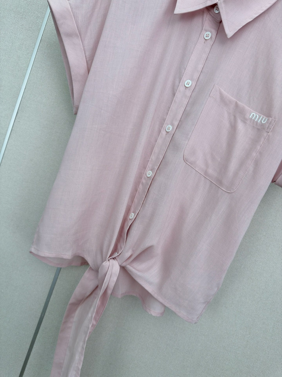 MiuMiu 2026 Short-Sleeved Shirt Tencel 636465