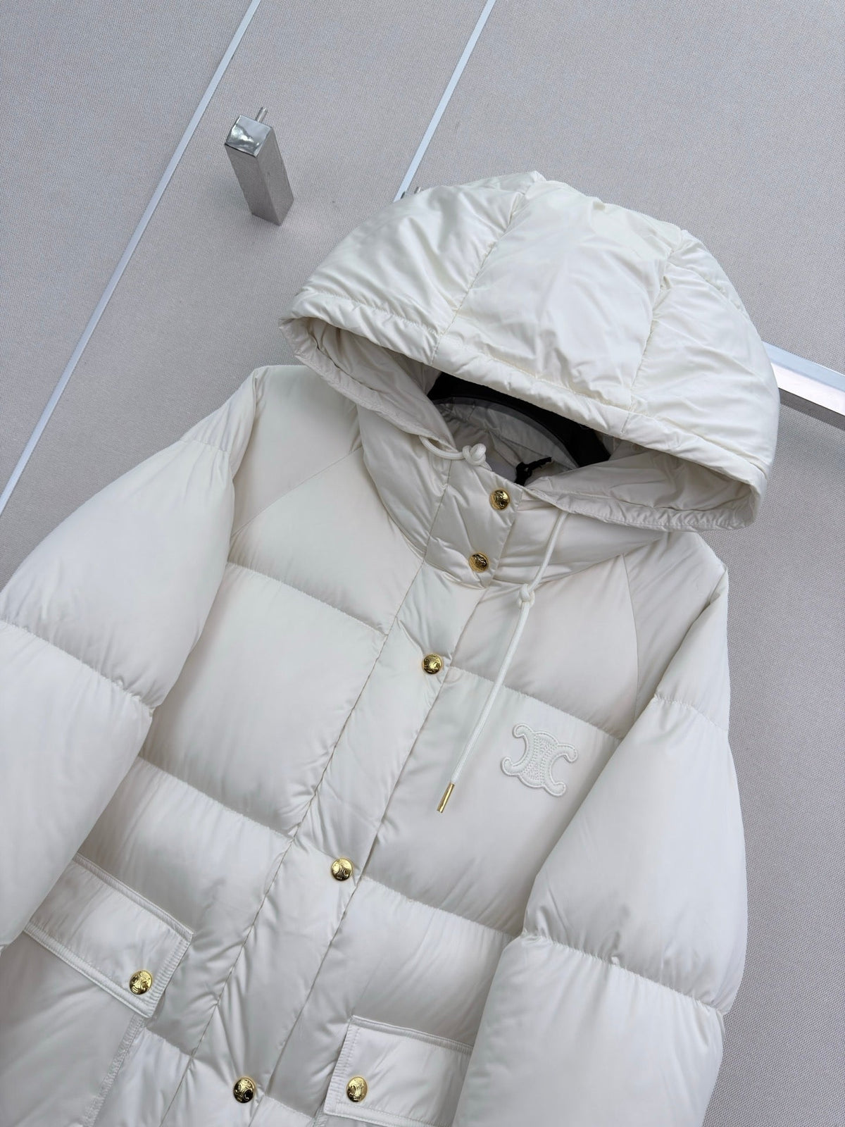 Celine 2026 Hooded Mid-Length Jacket Nylon Down 430240