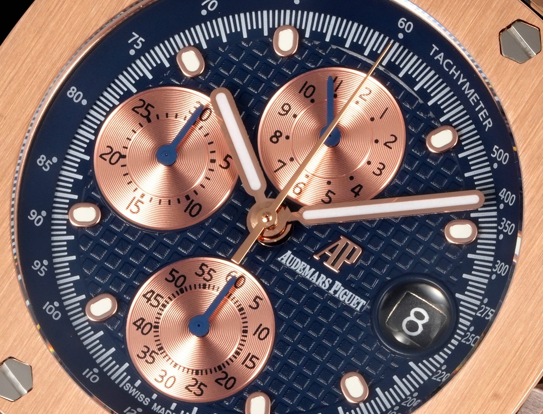 Audemars Piguet Royal Oak Offshore Chronograph 42mm Rose Gold Blue Dial