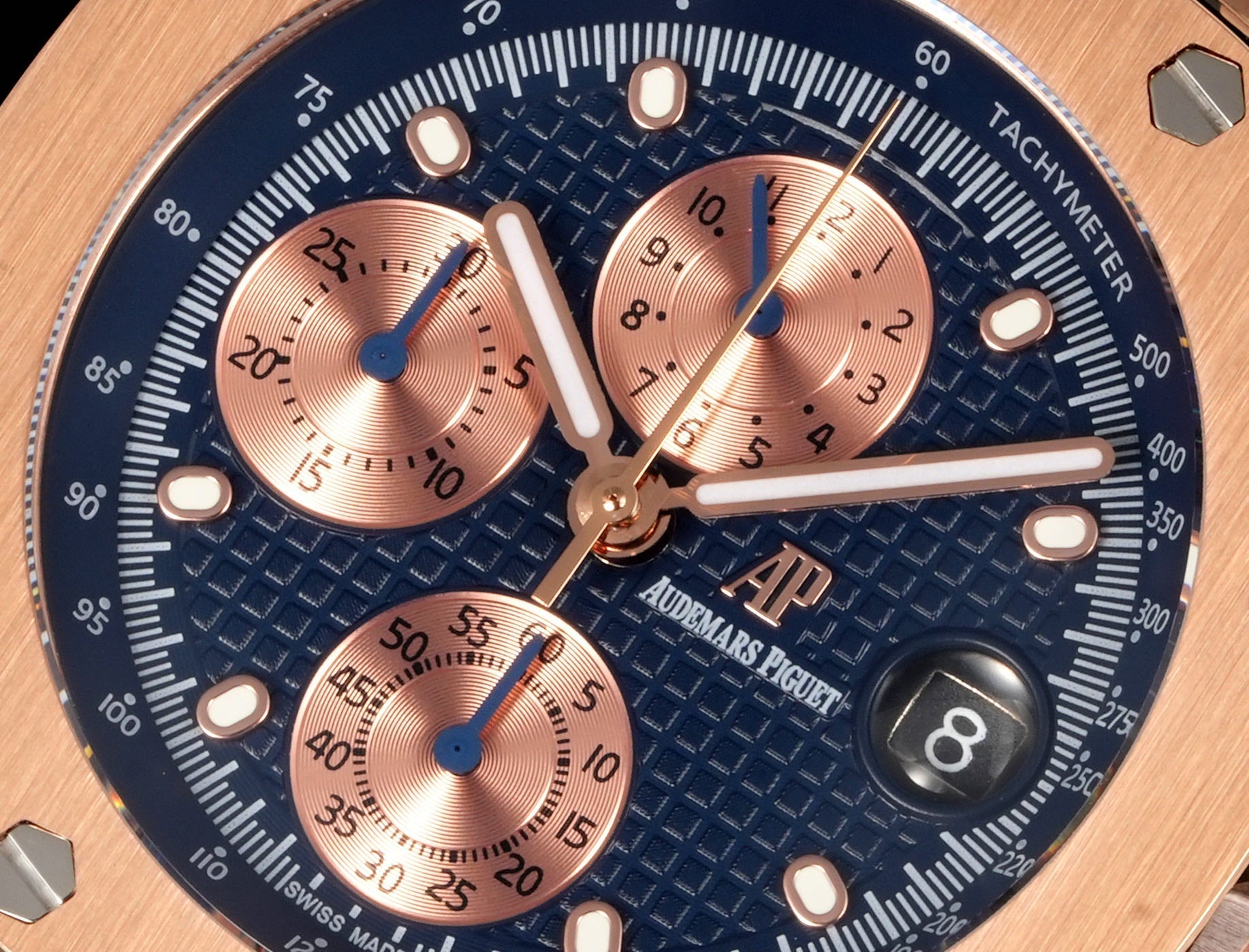Audemars Piguet Royal Oak Offshore Chronograph 42mm Rose Gold Blue Dial