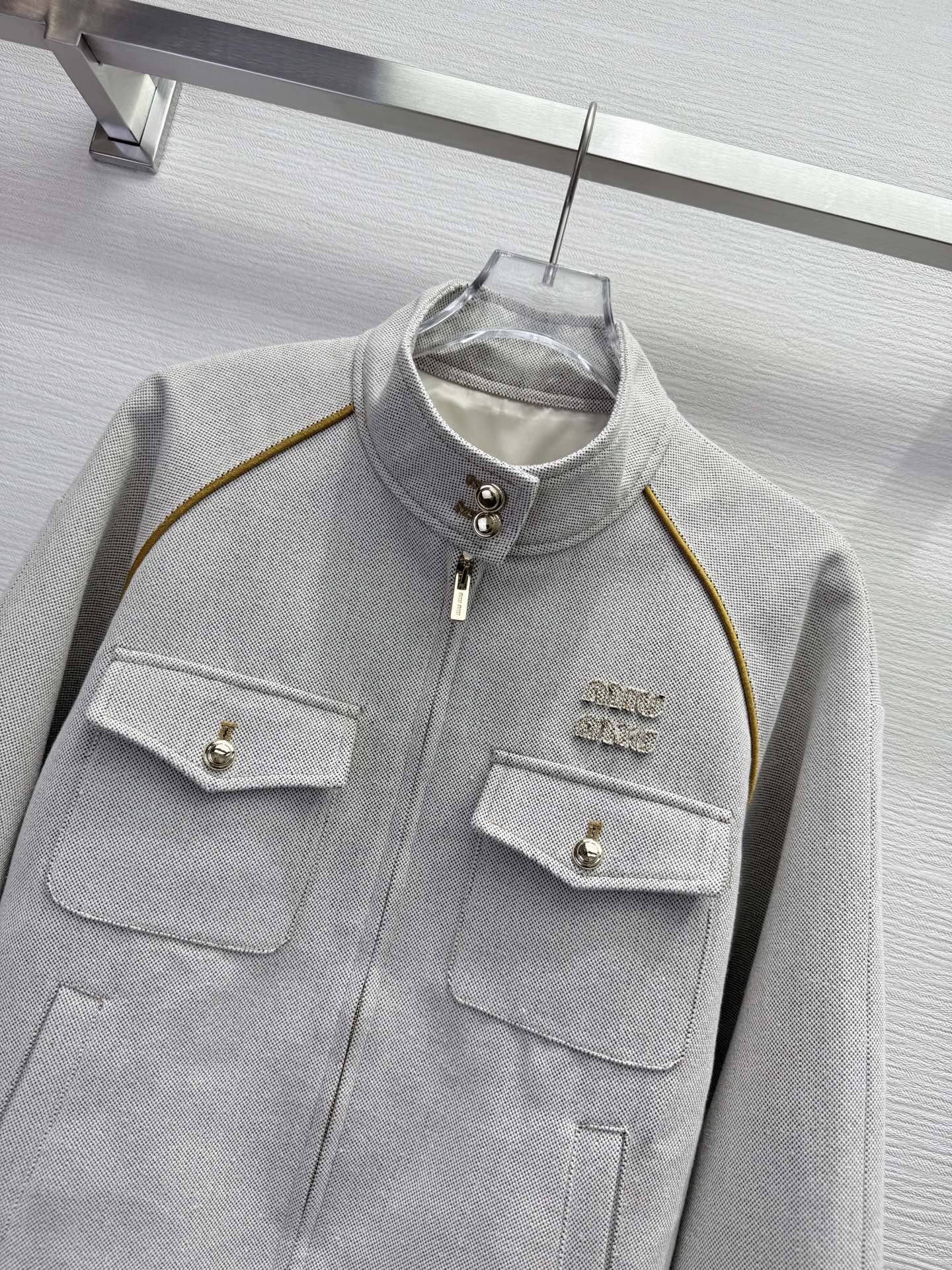 Miu Miu 25 Stand-up Collar Jacket Cotton 304185