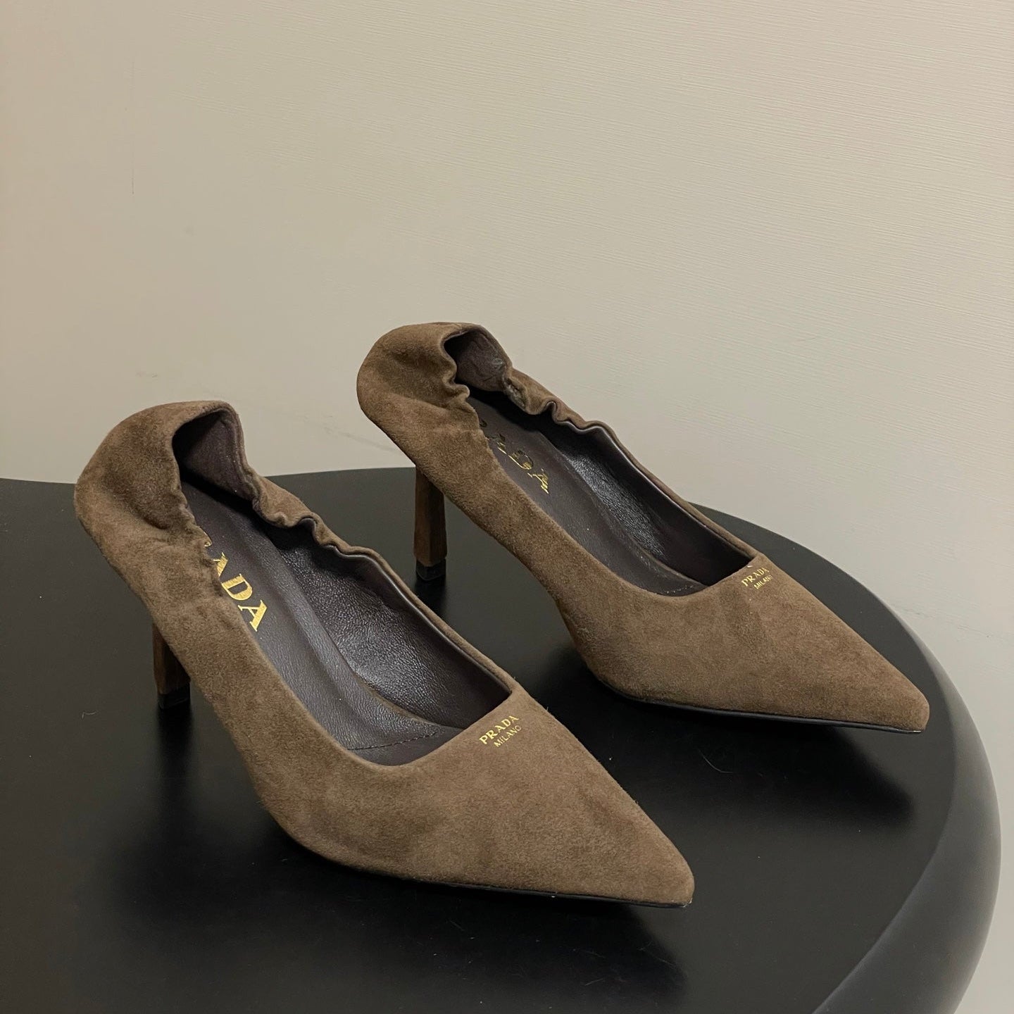 PRA 26SS Pointed Toe Heels Brown Suede 593833