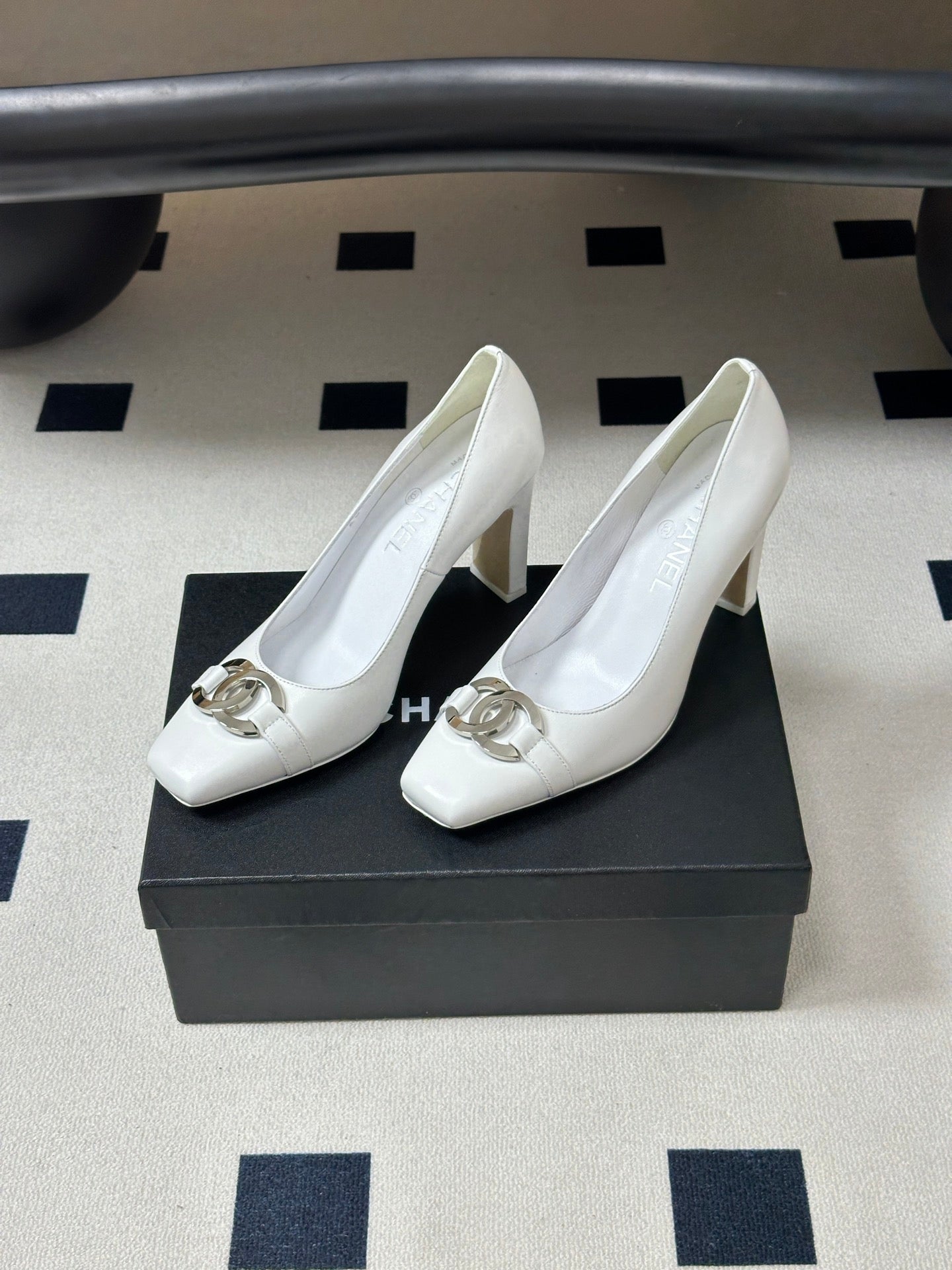 Chanel 2026 Chunky High Heels Leather Sheepskin 834665