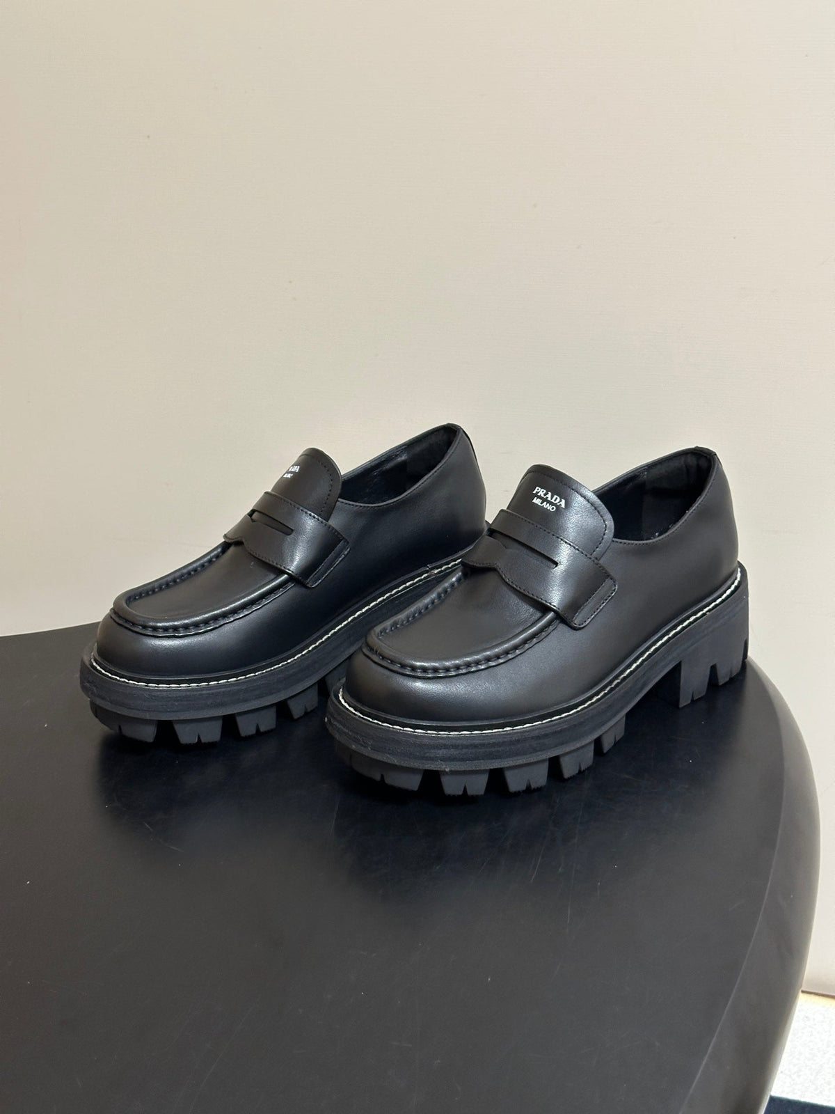 Prada 2026 Platform Loafers Cowhide 151269
