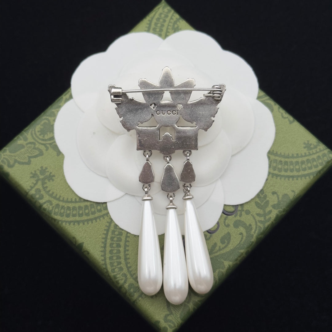 Gucci Brooch Silver 184021