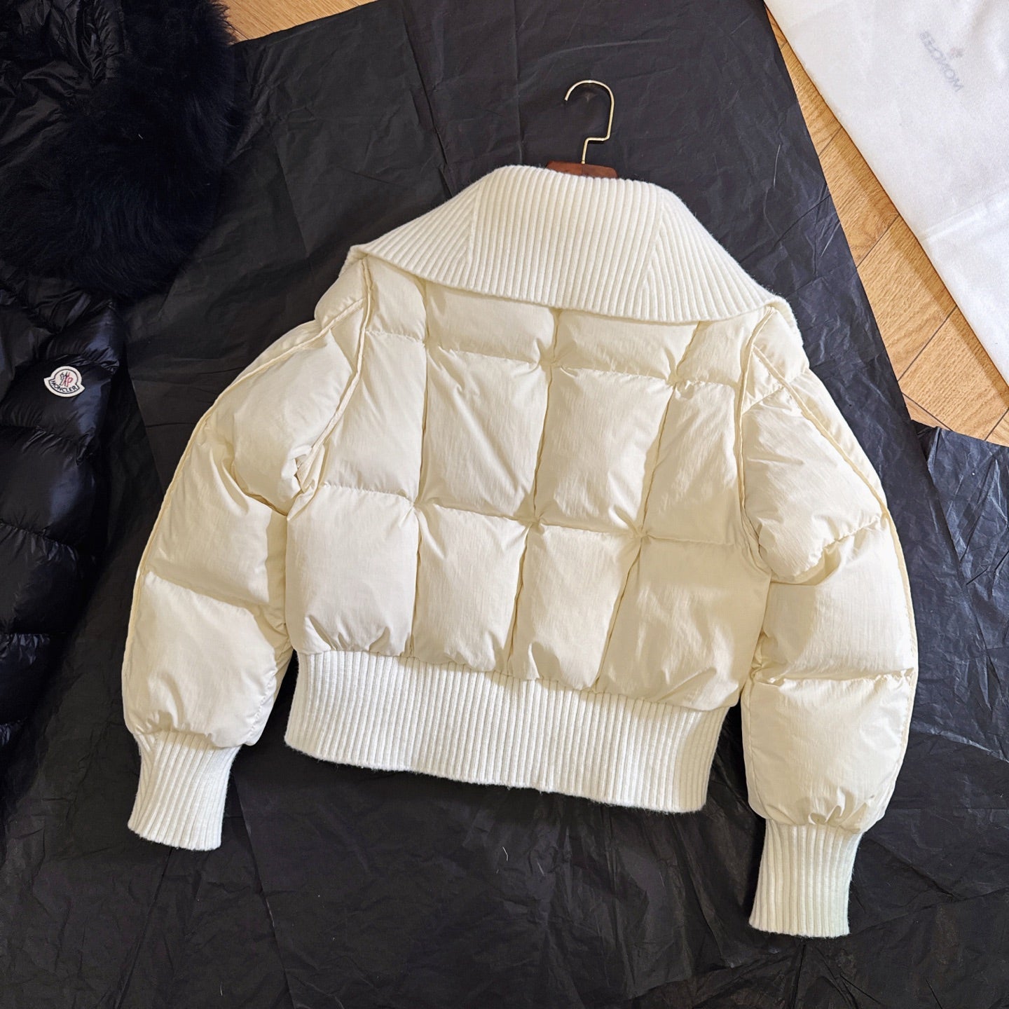 Moncler 2025 Jadeite jacket Off-white Down Wool