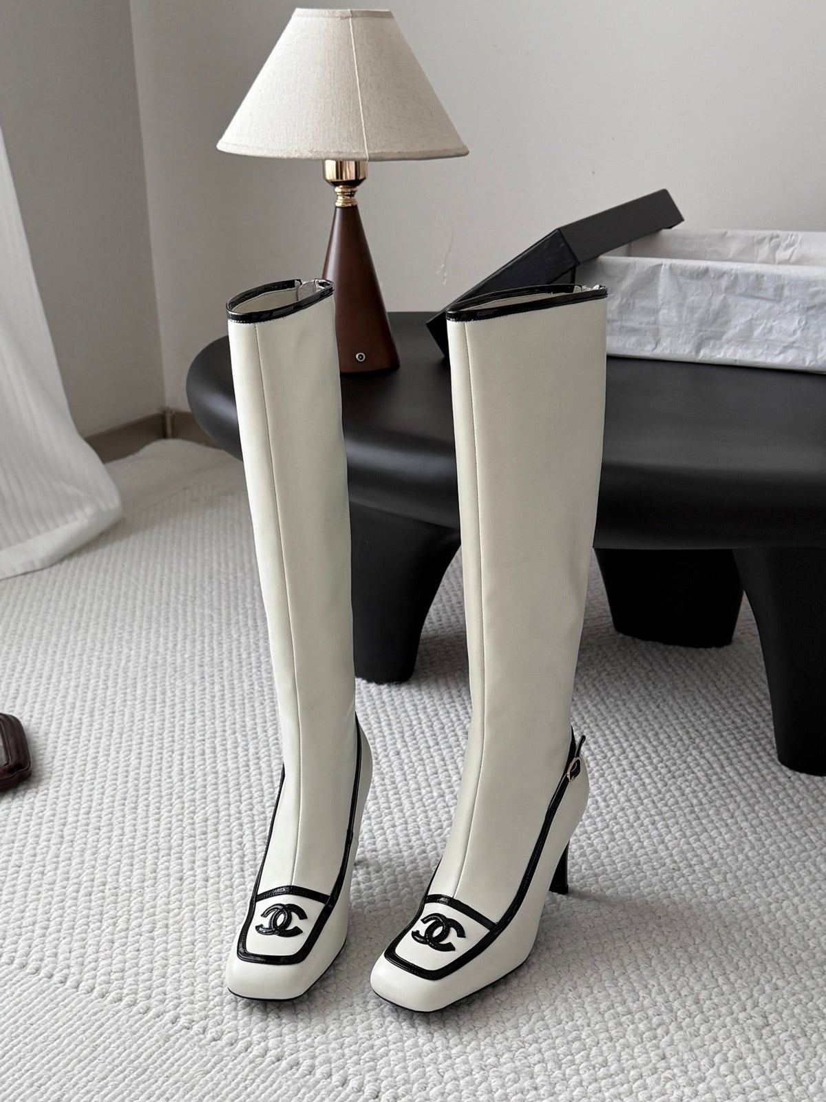 Chanel 2026 Square Toe Knee-High Boots Leather 127916