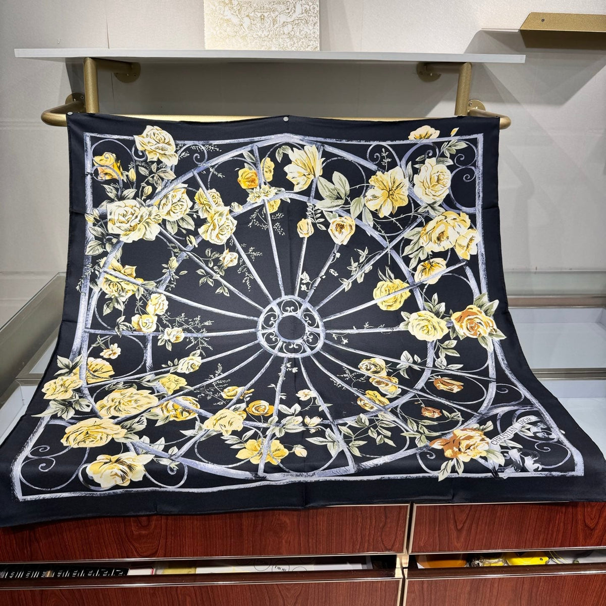 Dior 2026 Floral Scarf 90cm Silk 185385