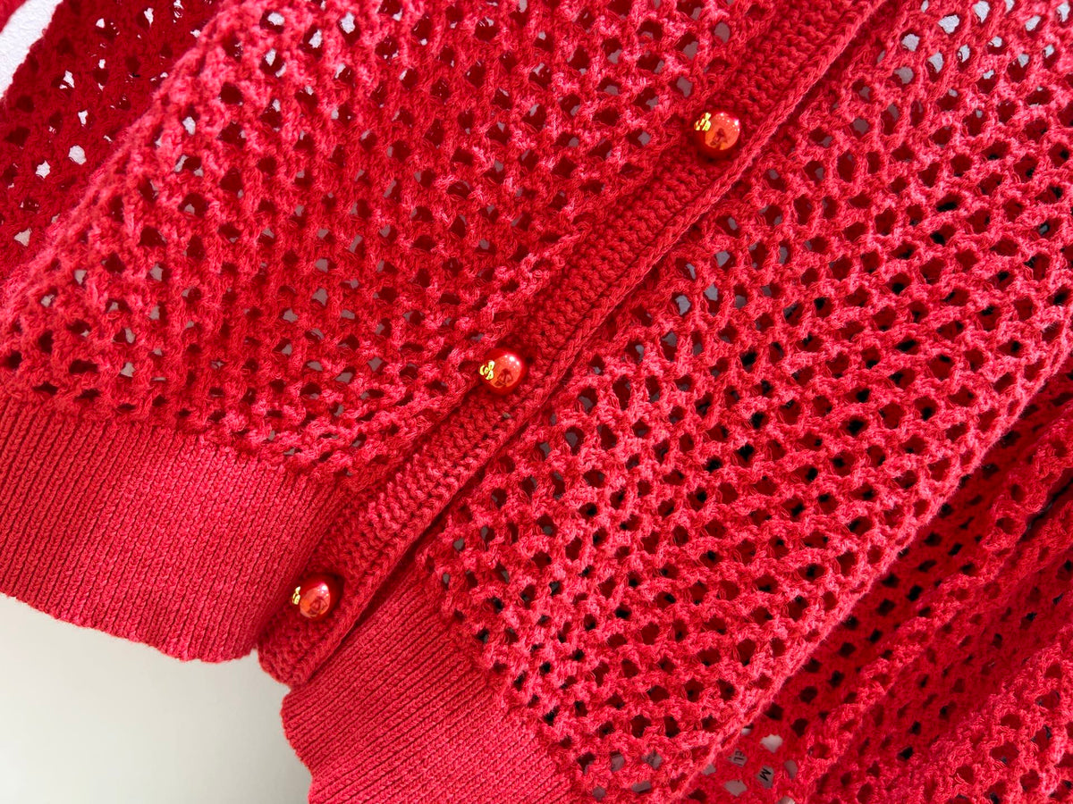 Celine 2026 Crocheted Short Cardigan Wool 407222