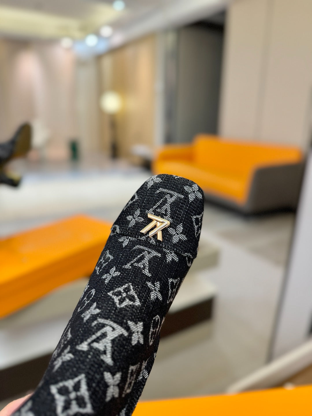 LV  High Boots 85 Monogram Black Denim 573734