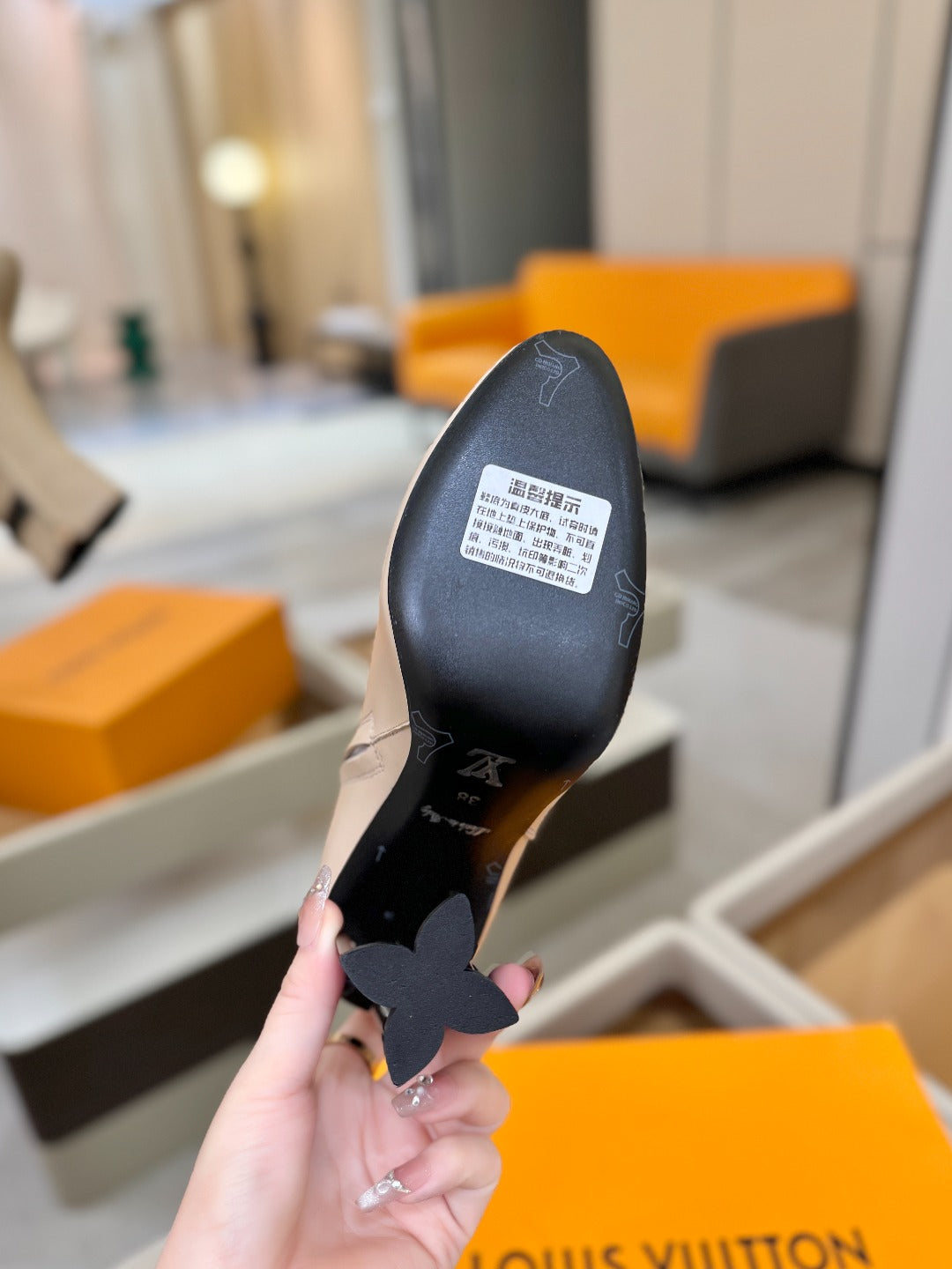 LV 25 Runway Ankle Boots 100 Beige Calfskin Mix Belt 573871