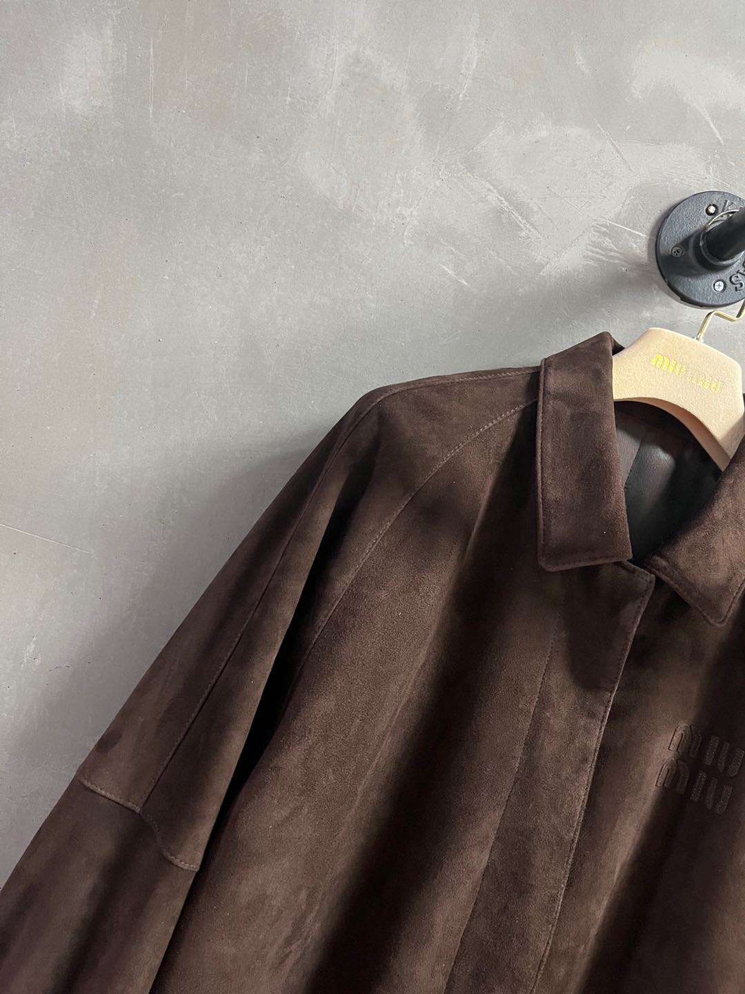 Miu Miu 2025 Jacket Brown Sheepskin Suede