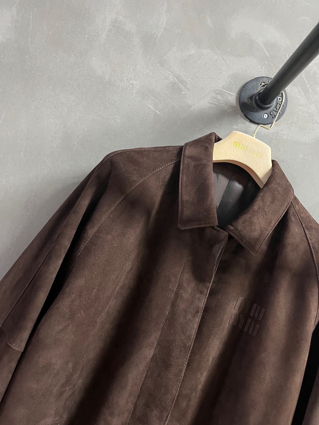 Miu Miu 2025 Jacket Brown Sheepskin Suede