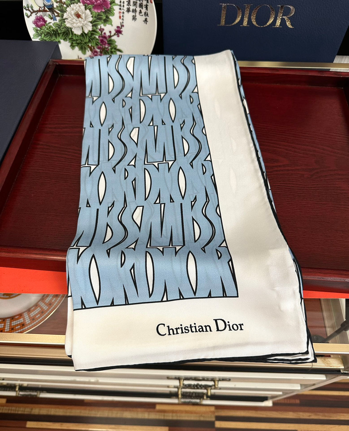 Dior 2026 Allover Scarf 90cm Silk 193647