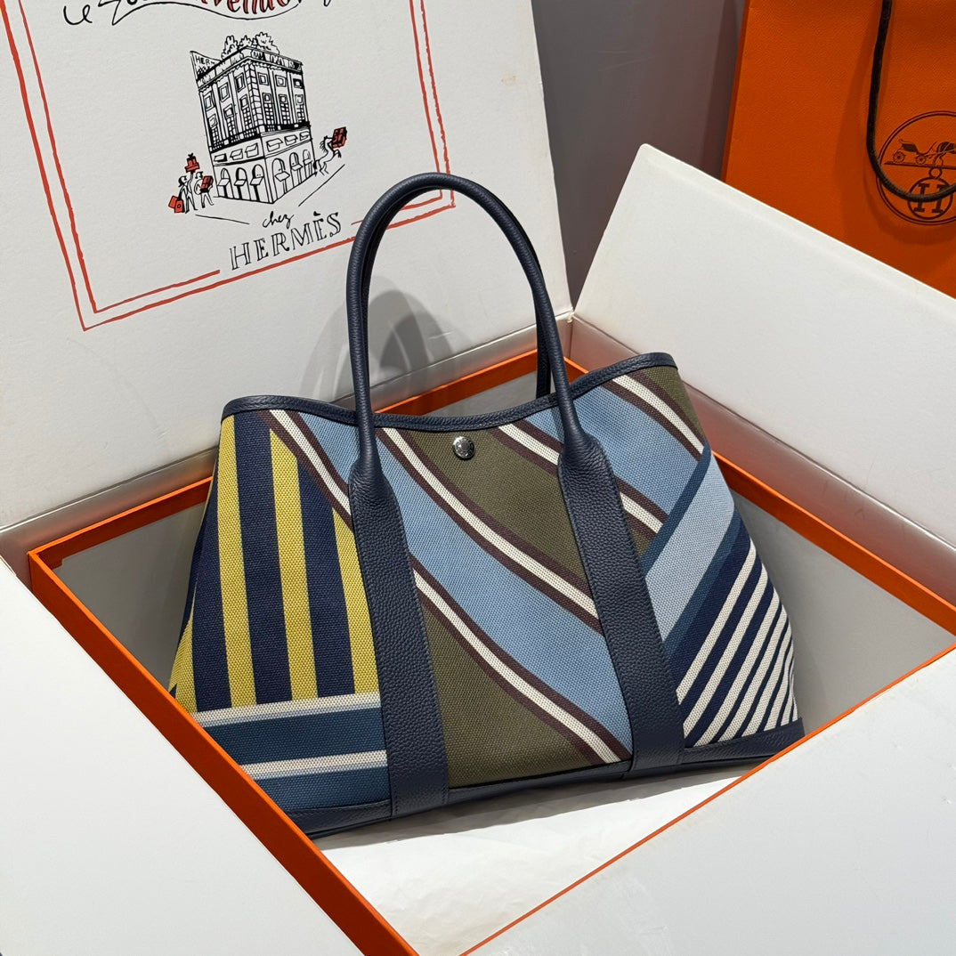 HM Garden Party 36 Multicolor Canvas and Negonda Calfskin 243168
