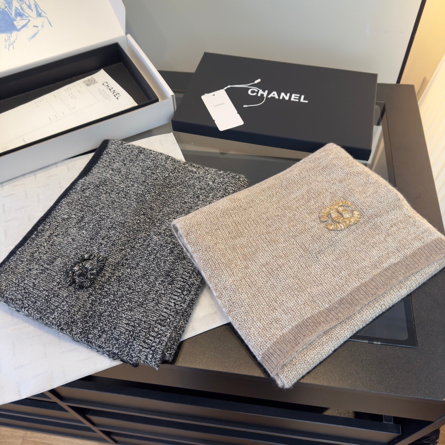 CC 25 Classic Scarf 170cm Gray Wool 293469