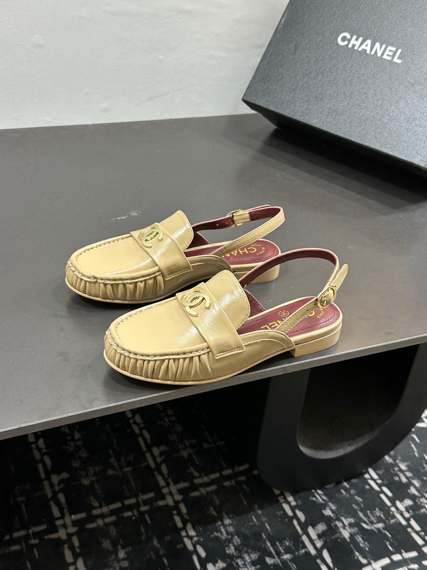 Chanel 2026 Slingback Loafers Leather Sheepskin 832506