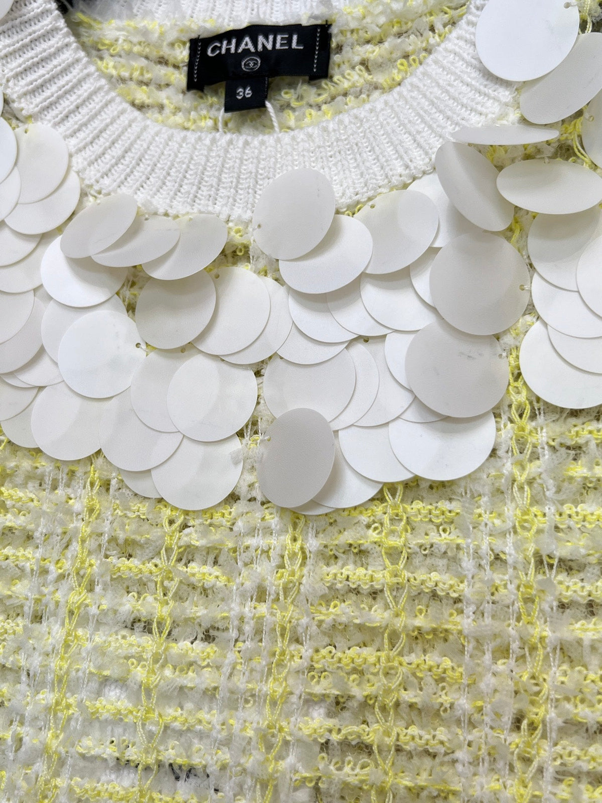 Chanel 2026 Vest Light Yellow mix White Cotton 664173