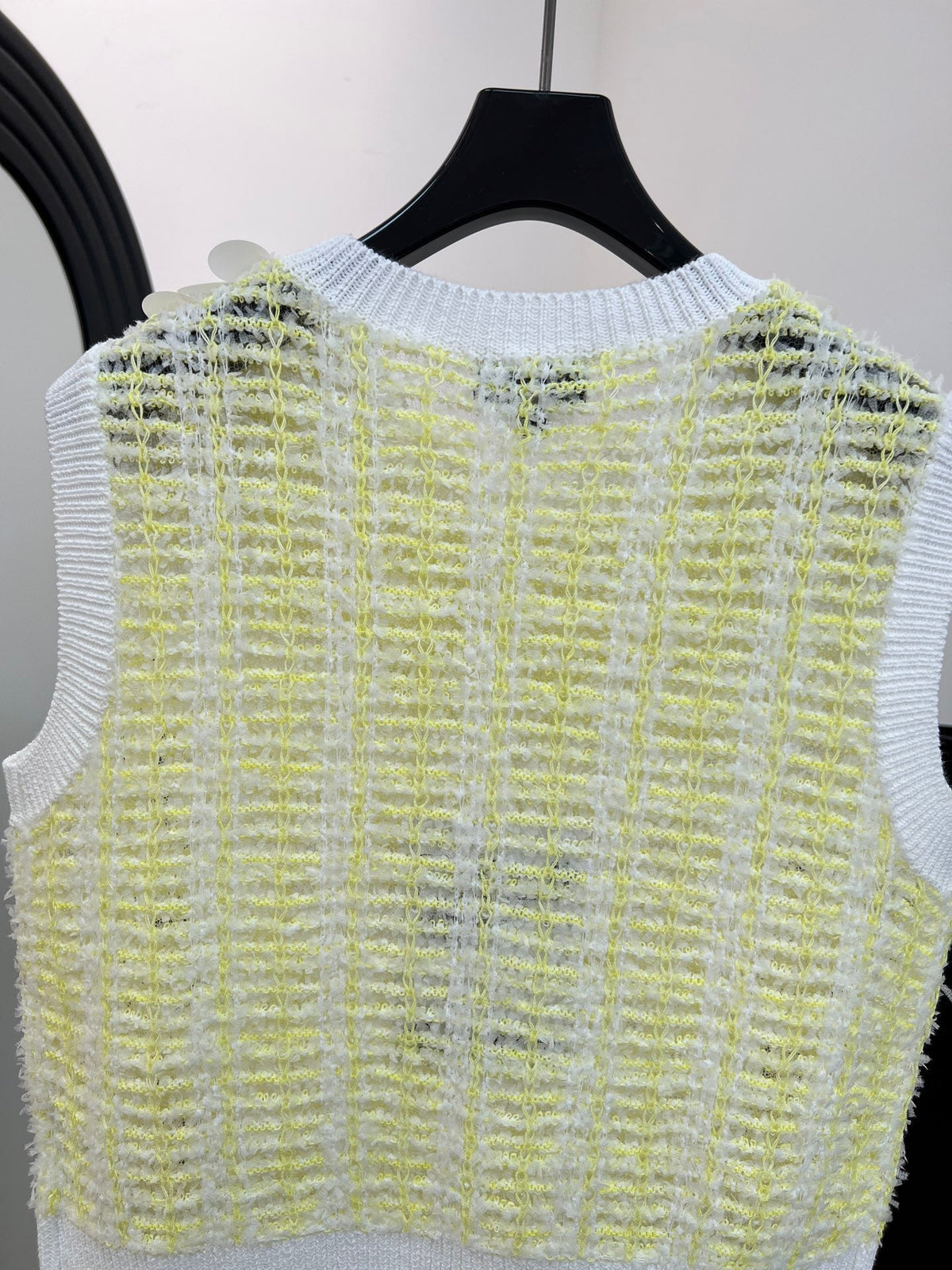 Chanel 2026 Vest Light Yellow mix White Cotton 664173