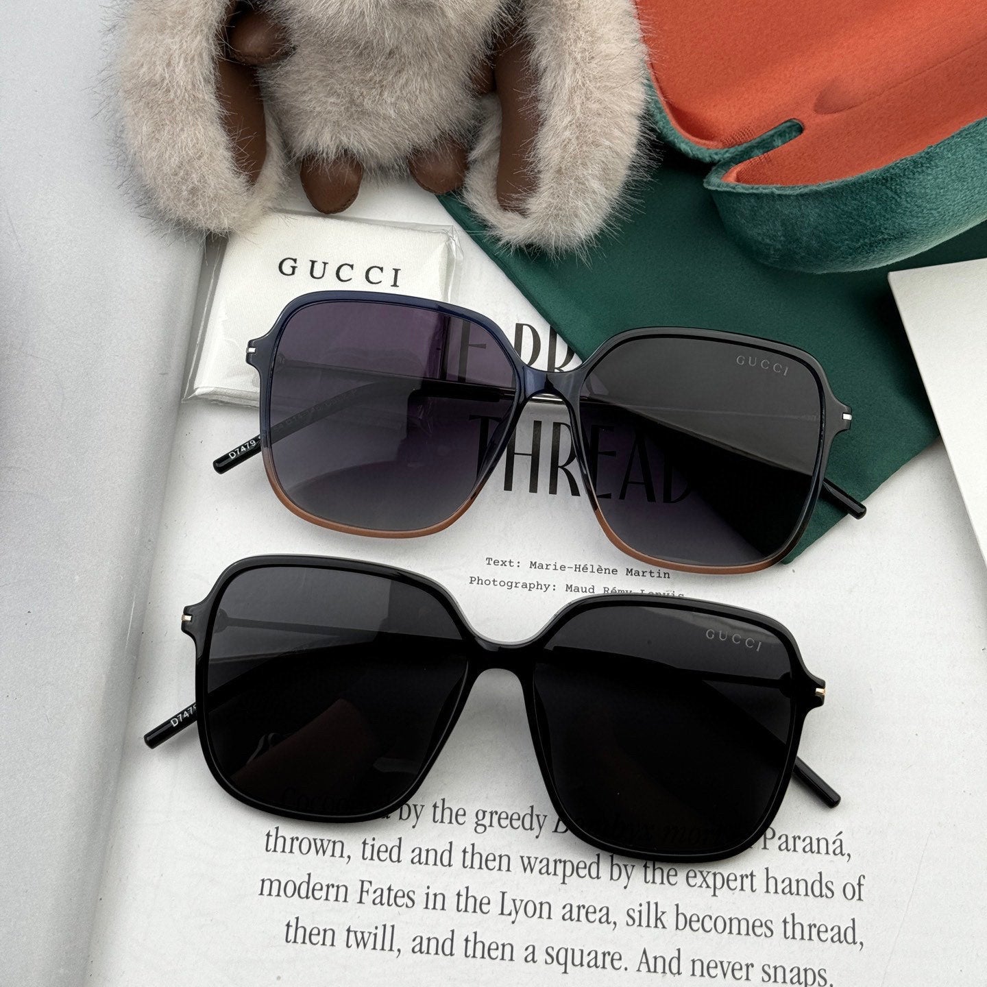 SQUARE FRAME SUNGLASSES G9747 IN ACETATE AND METAL