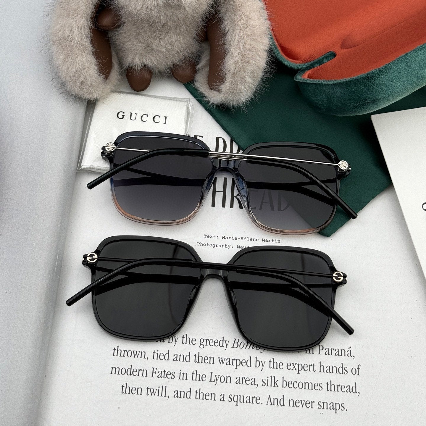 SQUARE FRAME SUNGLASSES G9747 IN ACETATE AND METAL