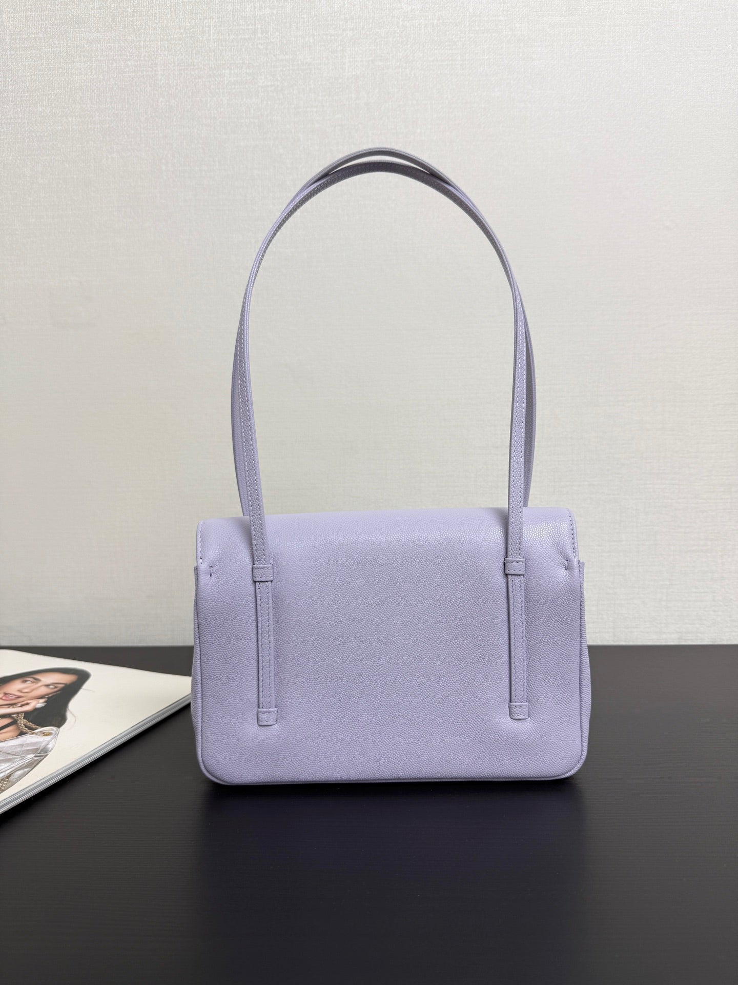 Chanel 2026 Preppy Coco Shoulder Bag Purple Caviar Leather Gold Hardware