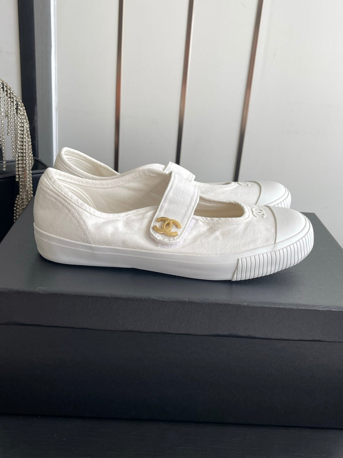Chanel 2026 Strap Sneakers Canvas 945162