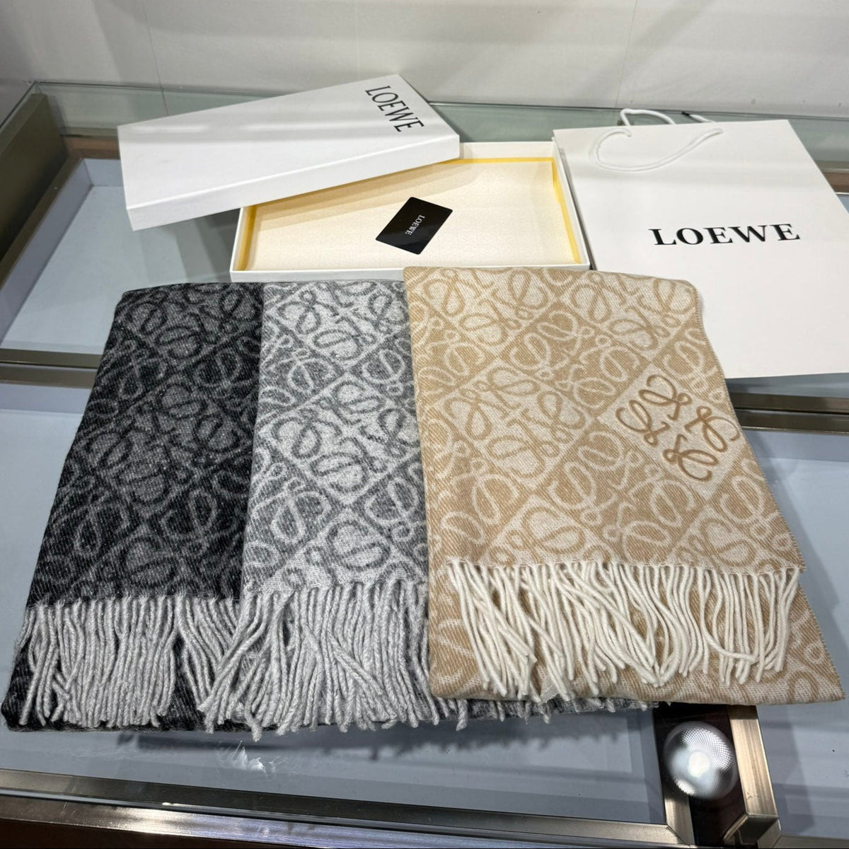 Loewe 2026 Anagram Scarf 180cm Wool And Cashmere 200658