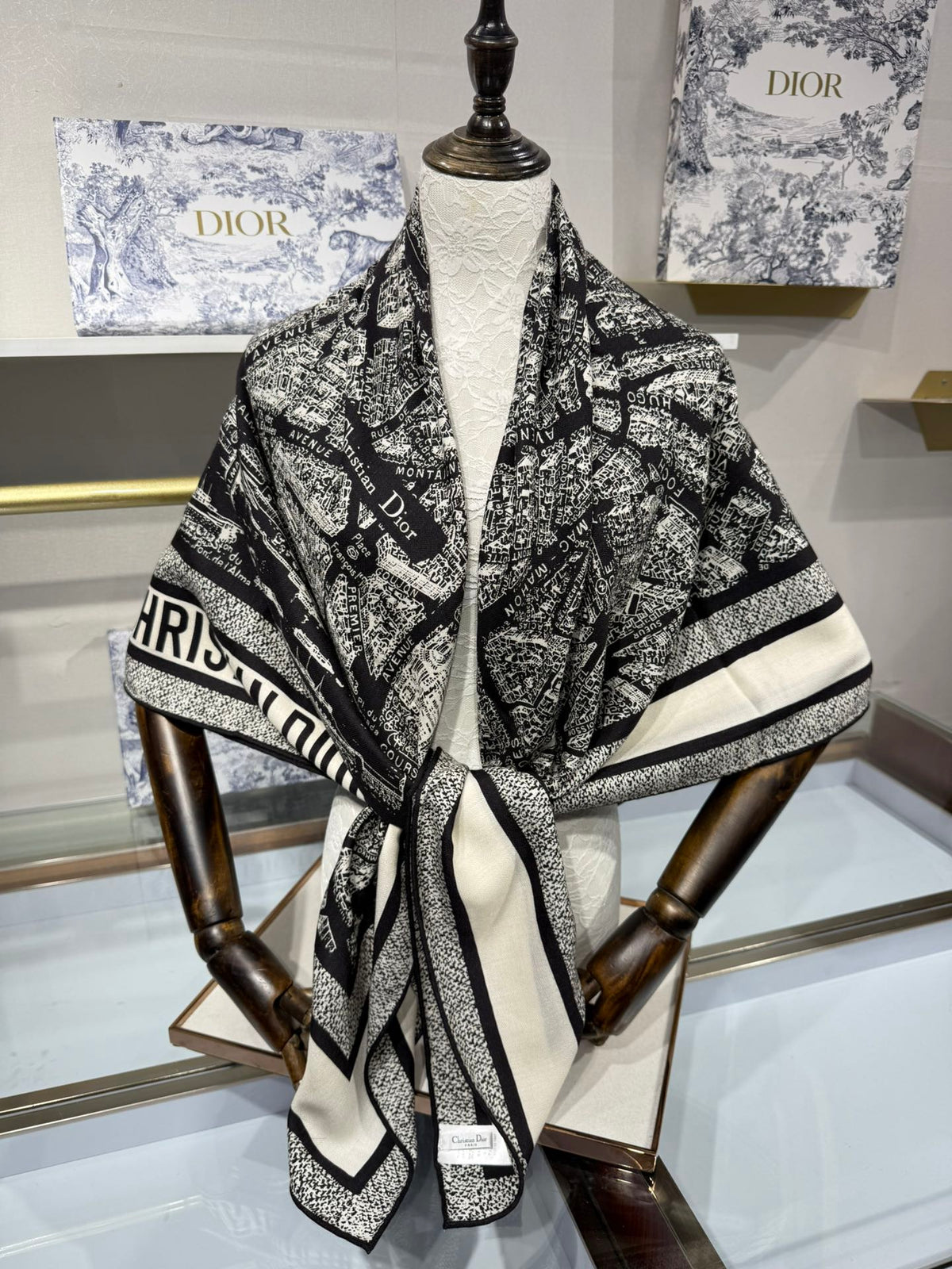 Dior 2026 Square Scarf 140cm Velvet 196028