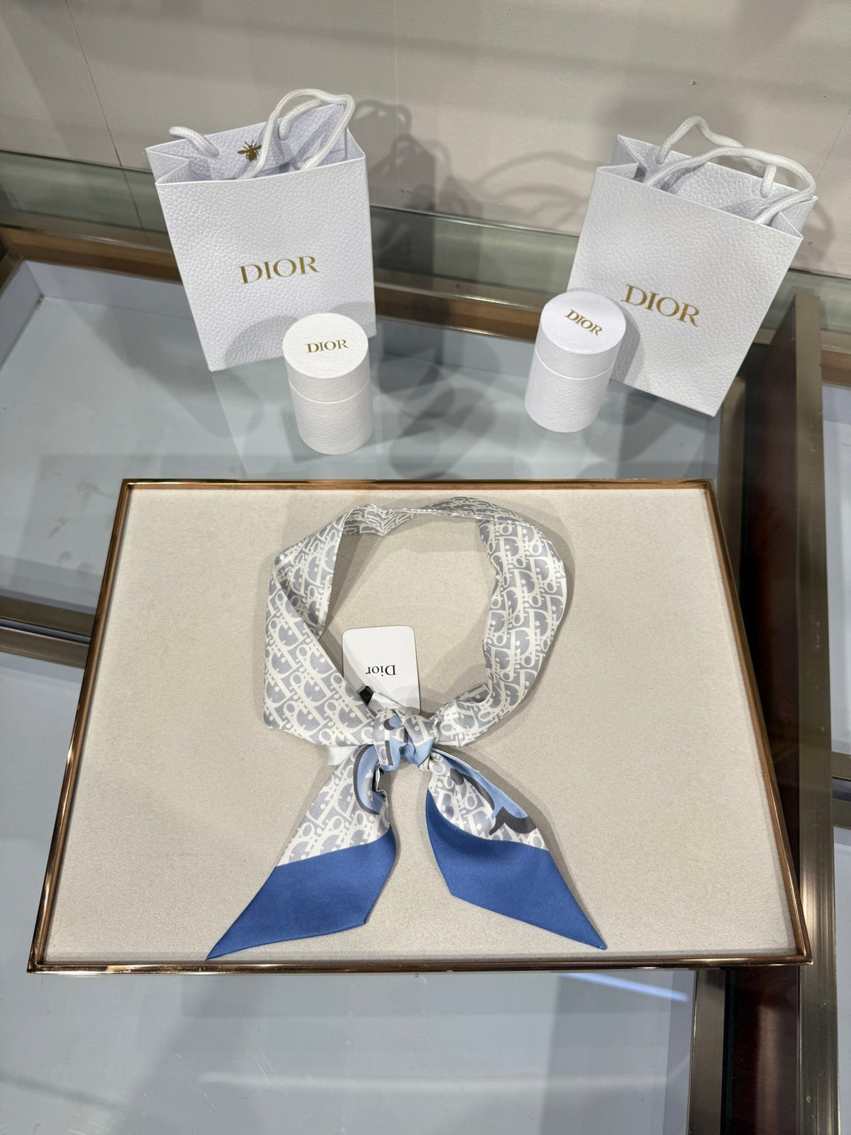 Dior 2026 Infini Tartan Mitzah Scarf 105cm Silk 204453